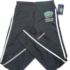 NBA Throwback Vancouver Grizzlies Womens Small Warm Up Leggings GIII 4 Her Black